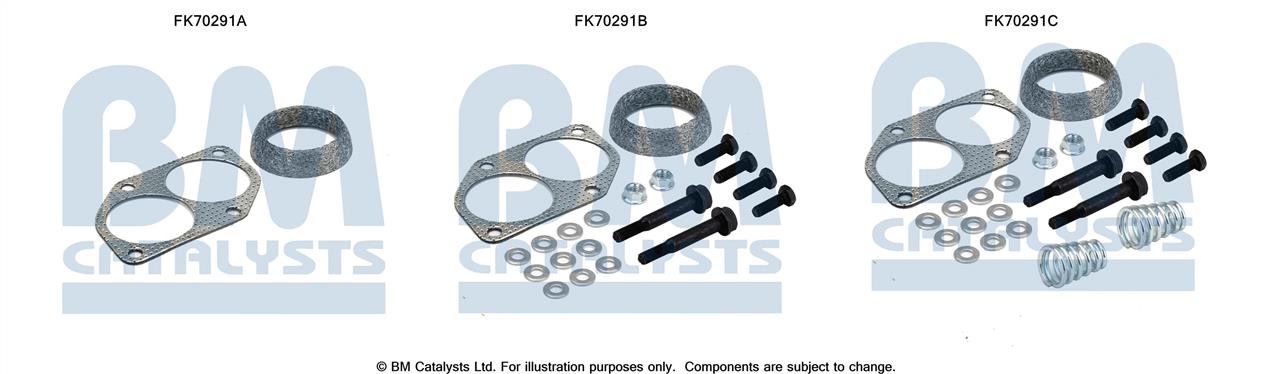 BM Catalysts FK70291 Mounting kit for exhaust system FK70291
