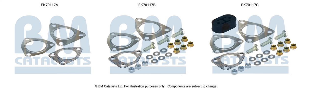 BM Catalysts FK70117 Mounting kit for exhaust system FK70117