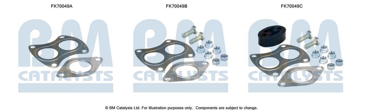 BM Catalysts FK70049 Mounting kit for exhaust system FK70049