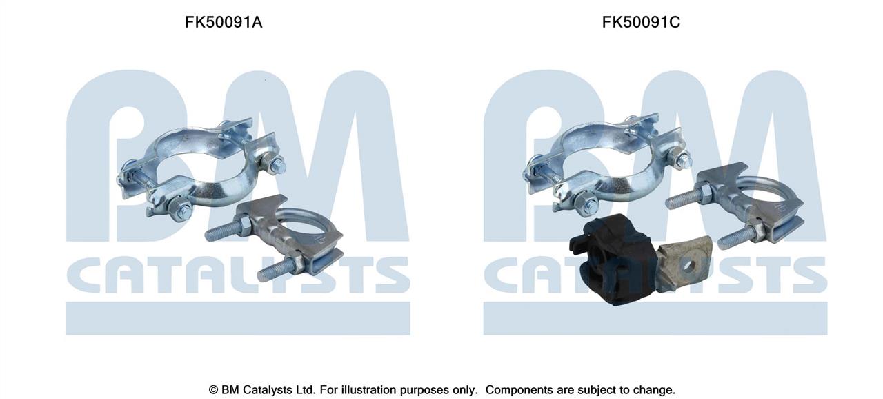 BM Catalysts FK50091 Mounting kit for exhaust system FK50091