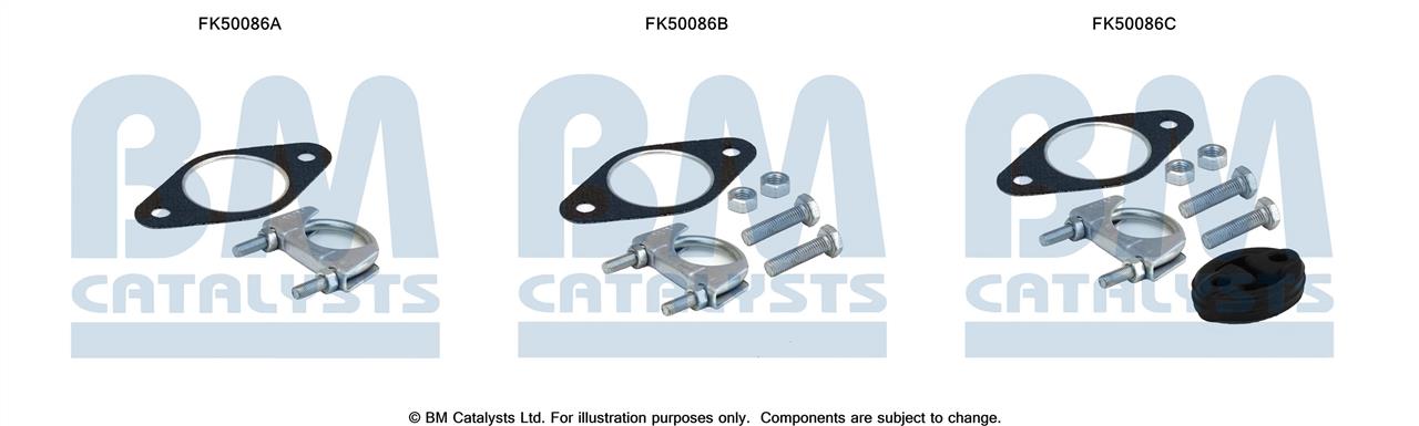 BM Catalysts FK50086 Mounting kit for exhaust system FK50086