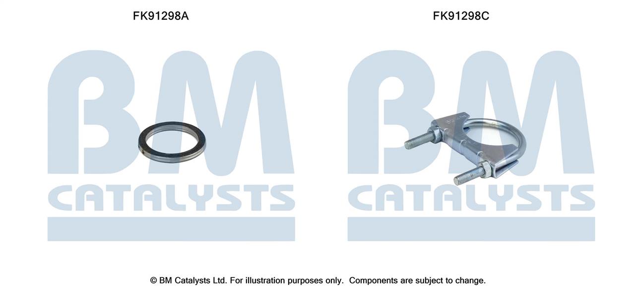 BM Catalysts FK91298 Mounting Kit, catalytic converter FK91298