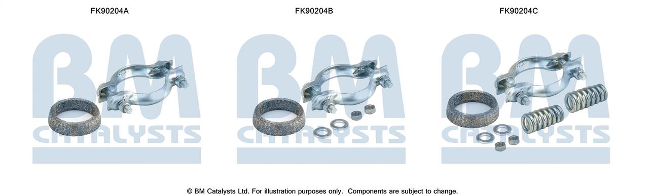 BM Catalysts FK90204 Mounting Kit, catalytic converter FK90204