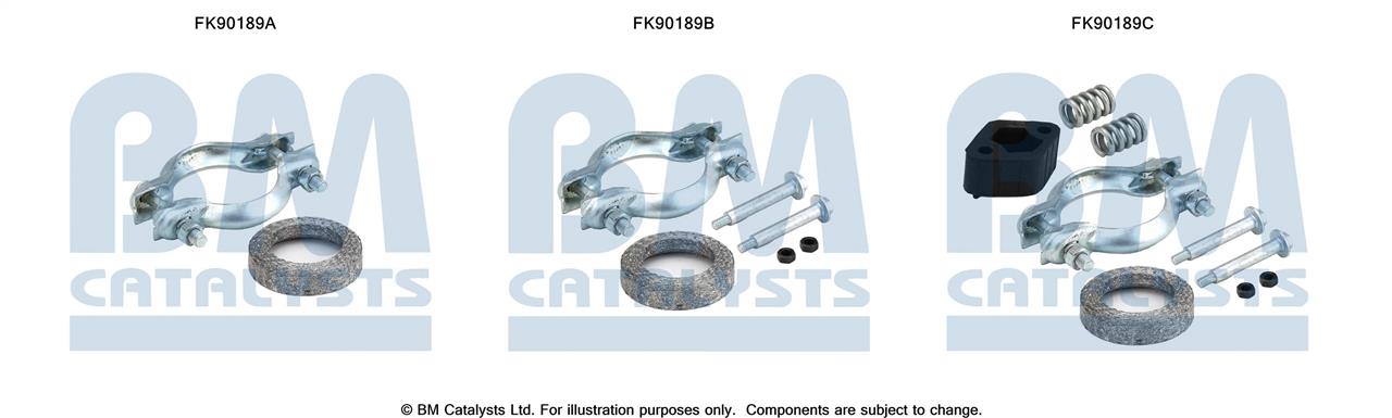 BM Catalysts FK90189 Mounting Kit, catalytic converter FK90189