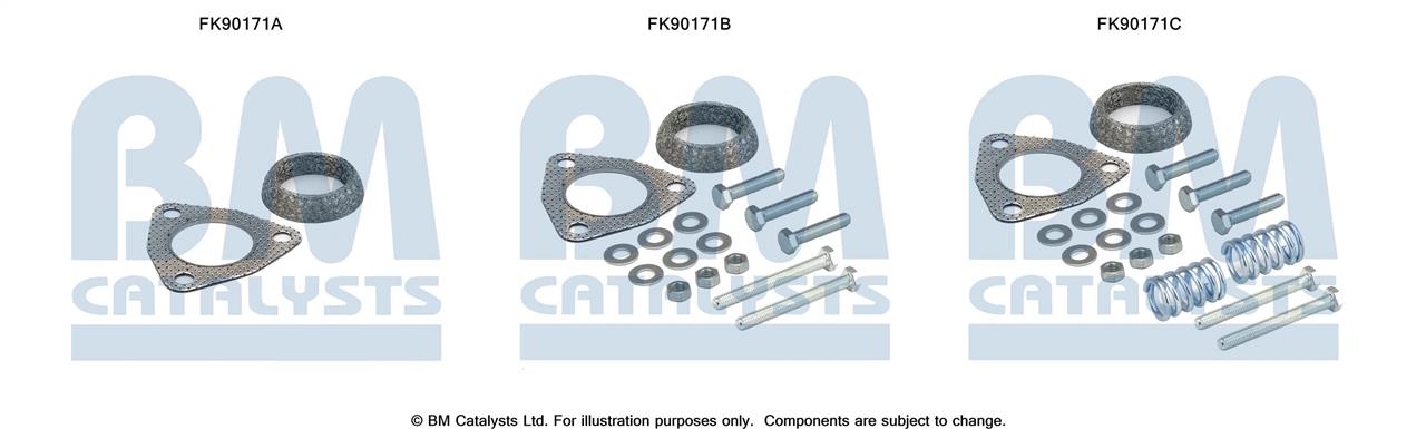 BM Catalysts FK90171 Mounting Kit, catalytic converter FK90171