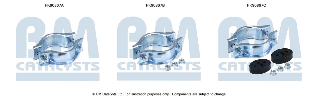 BM Catalysts FK90867 Mounting Kit, catalytic converter FK90867