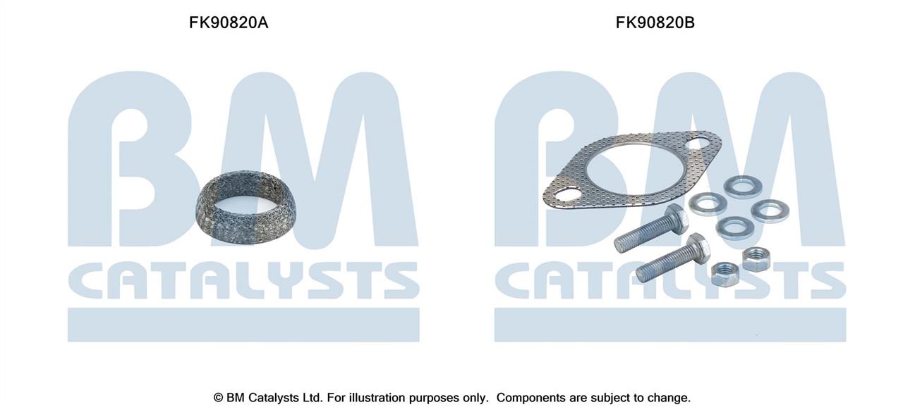 BM Catalysts FK90820 Mounting Kit, catalytic converter FK90820