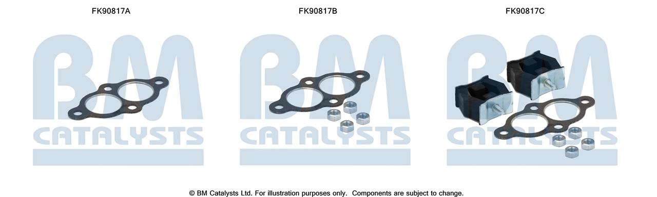 BM Catalysts FK90817 Mounting Kit, catalytic converter FK90817