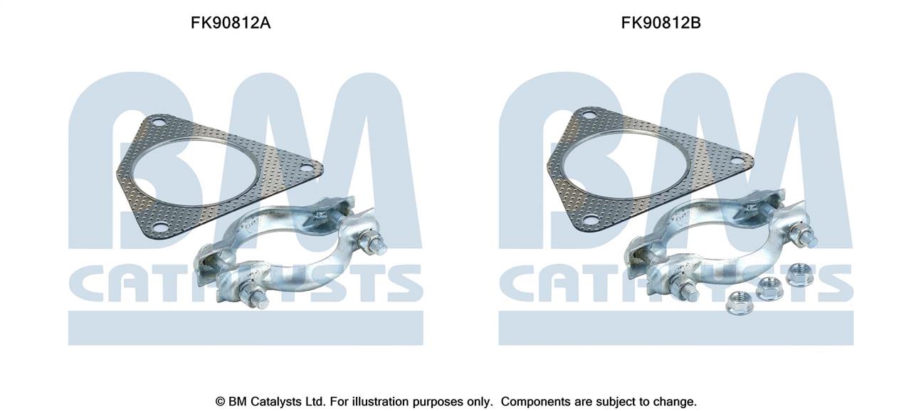 BM Catalysts FK90812 Mounting Kit, catalytic converter FK90812