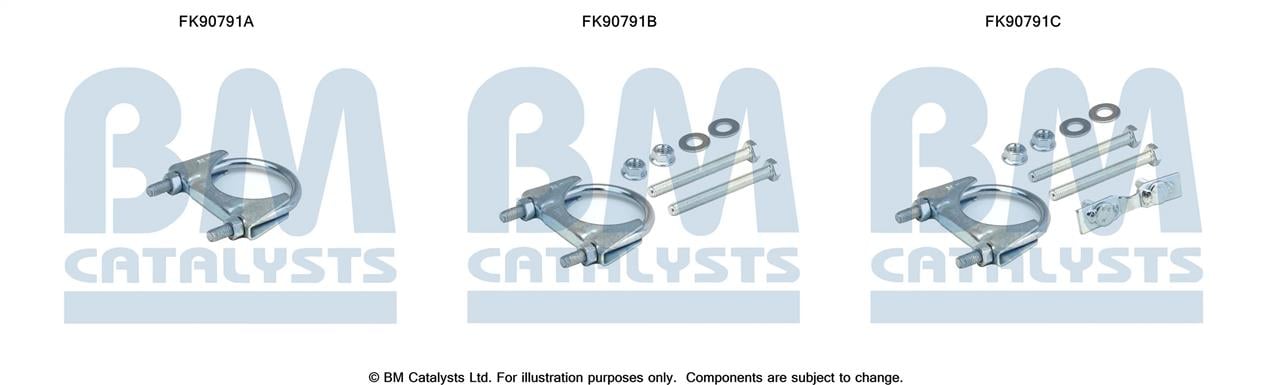 BM Catalysts FK90791 Mounting Kit, catalytic converter FK90791