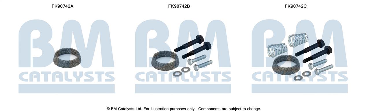 BM Catalysts FK90742 Mounting Kit, catalytic converter FK90742