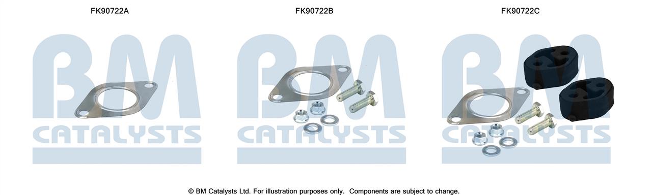 BM Catalysts FK90722 Mounting Kit, catalytic converter FK90722