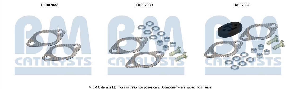 BM Catalysts FK90703 Mounting Kit, catalytic converter FK90703