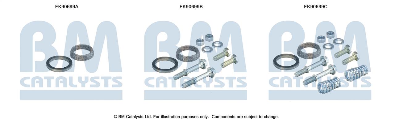 BM Catalysts FK90699 Mounting Kit, catalytic converter FK90699