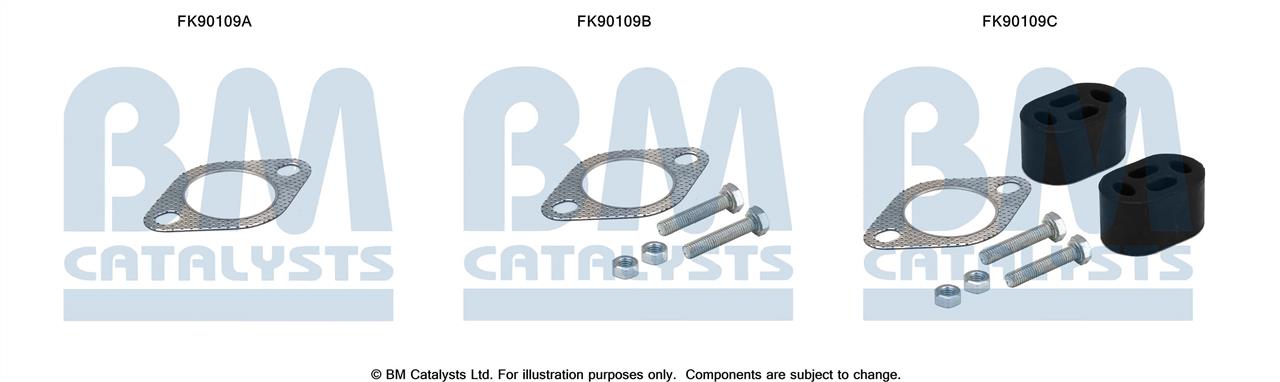 BM Catalysts FK90109 Mounting Kit, catalytic converter FK90109