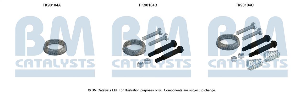 BM Catalysts FK90104 Mounting Kit, catalytic converter FK90104