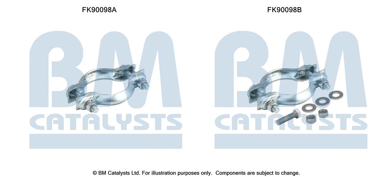 BM Catalysts FK90098 Mounting Kit, catalytic converter FK90098
