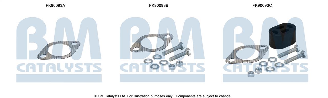 BM Catalysts FK90093 Mounting Kit, catalytic converter FK90093