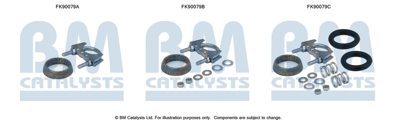 BM Catalysts FK90079 Mounting Kit, catalytic converter FK90079