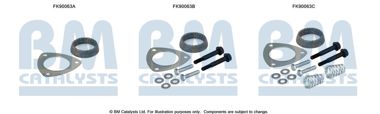 BM Catalysts FK90063 Mounting Kit, catalytic converter FK90063