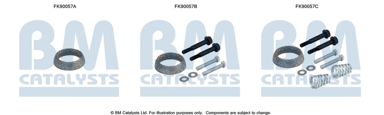 BM Catalysts FK90057 Mounting Kit, catalytic converter FK90057