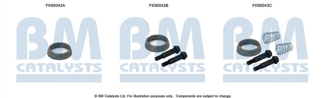 BM Catalysts FK90043 Mounting Kit, catalytic converter FK90043