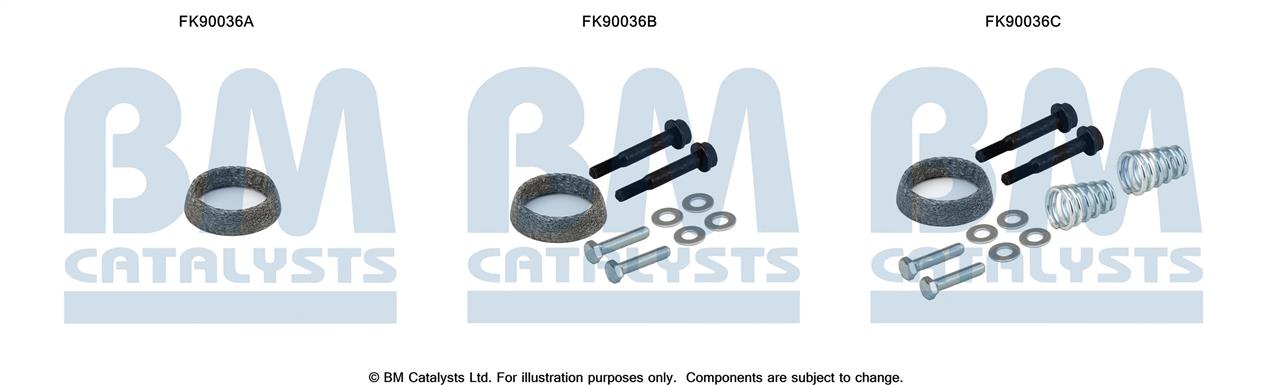 BM Catalysts FK90036 Mounting Kit, catalytic converter FK90036