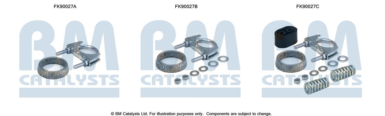 BM Catalysts FK90027 Mounting Kit, catalytic converter FK90027