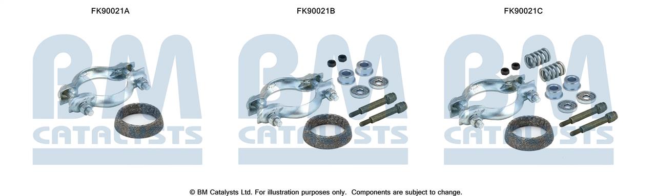 BM Catalysts FK90021 Mounting Kit, catalytic converter FK90021