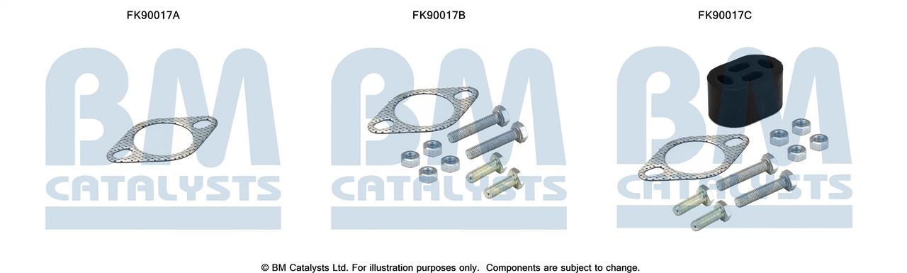 BM Catalysts FK90017 Mounting Kit, catalytic converter FK90017