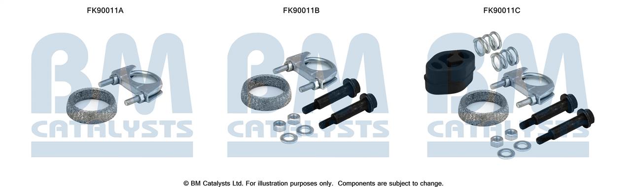 BM Catalysts FK90011 Mounting Kit, catalytic converter FK90011