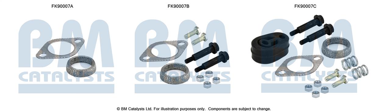 BM Catalysts FK90007 Mounting Kit, catalytic converter FK90007