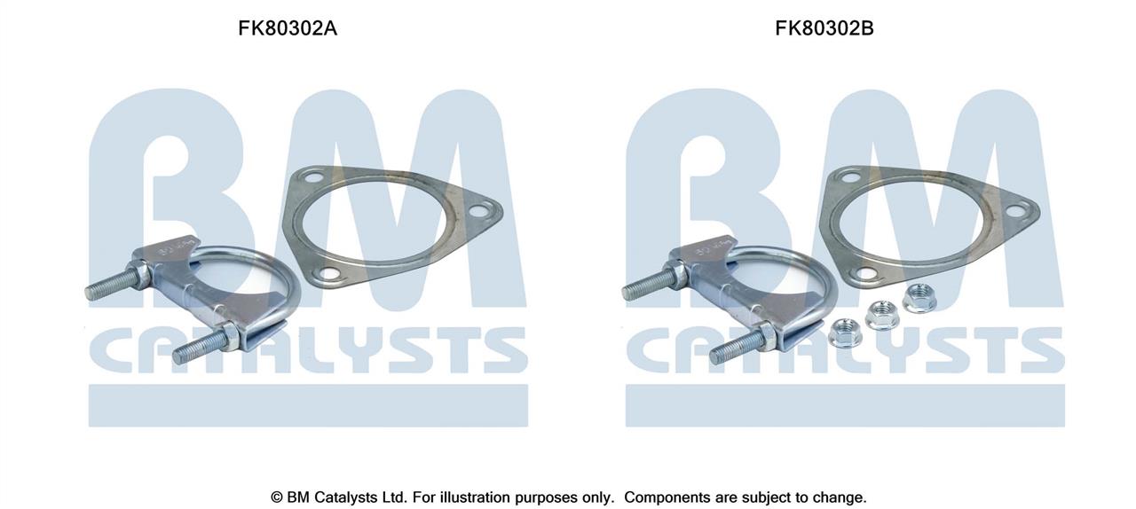 BM Catalysts FK80302 Mounting Kit, catalytic converter FK80302