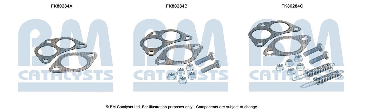 BM Catalysts FK80284 Mounting Kit, catalytic converter FK80284