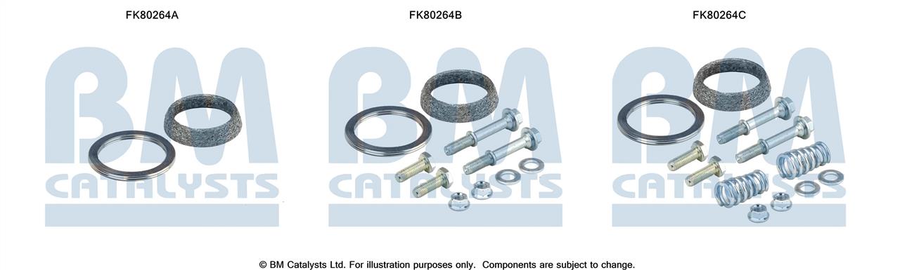 BM Catalysts FK80264 Mounting Kit, catalytic converter FK80264