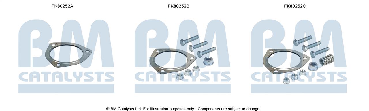 BM Catalysts FK80252 Mounting Kit, catalytic converter FK80252