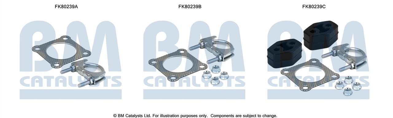 BM Catalysts FK80239 Mounting Kit, catalytic converter FK80239