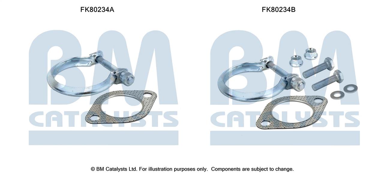 BM Catalysts FK80234 Mounting Kit, catalytic converter FK80234