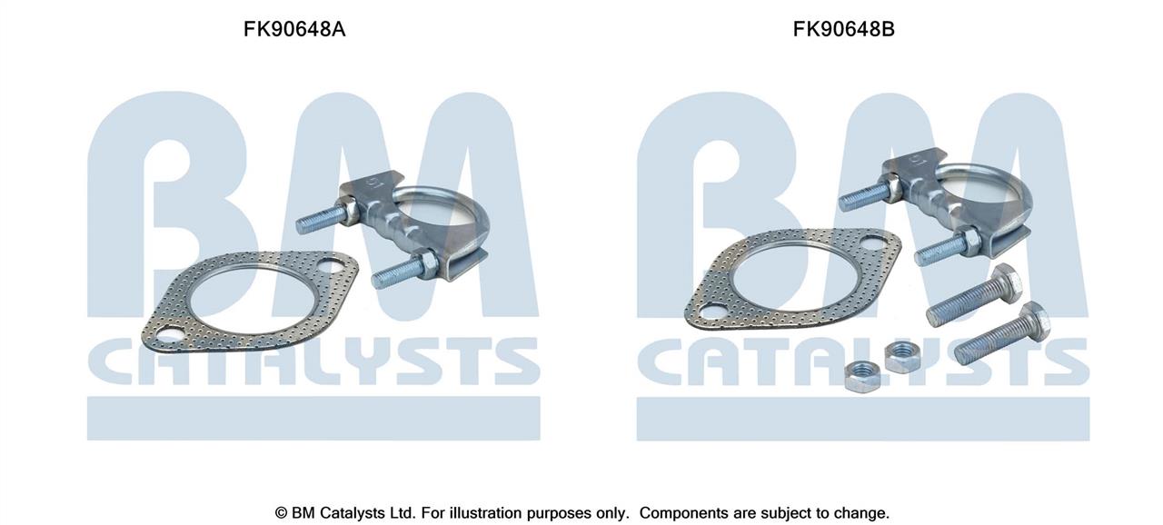 BM Catalysts FK90648 Mounting Kit, catalytic converter FK90648