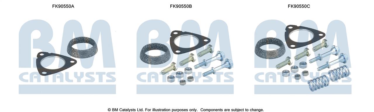 BM Catalysts FK90550 Mounting Kit, catalytic converter FK90550