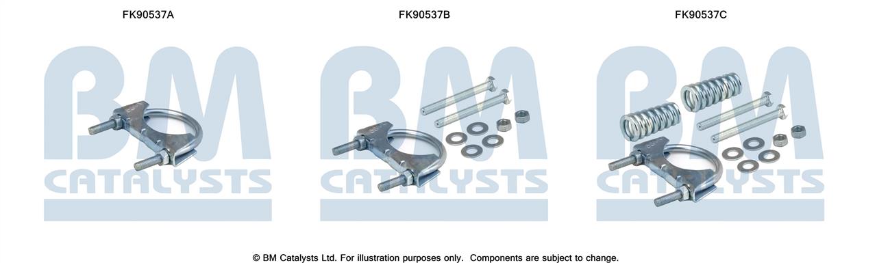 BM Catalysts FK90537 Mounting Kit, catalytic converter FK90537