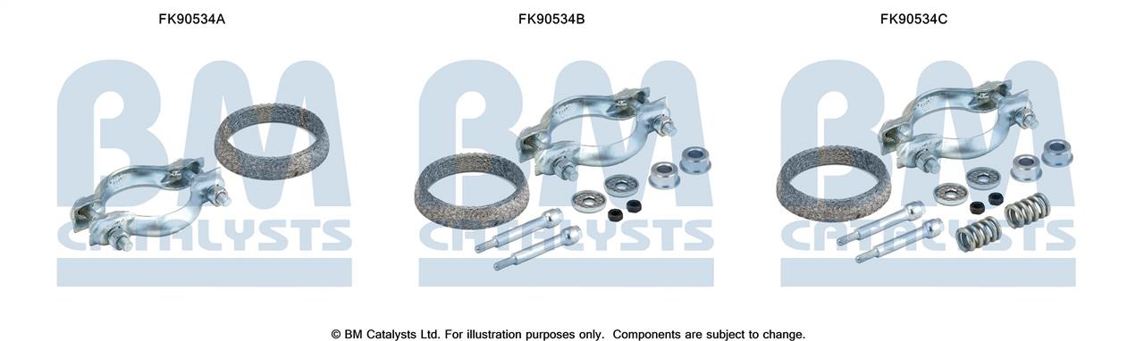 BM Catalysts FK90534 Mounting Kit, catalytic converter FK90534