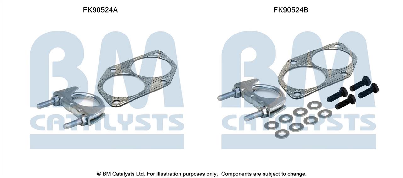 BM Catalysts FK90524 Mounting Kit, catalytic converter FK90524