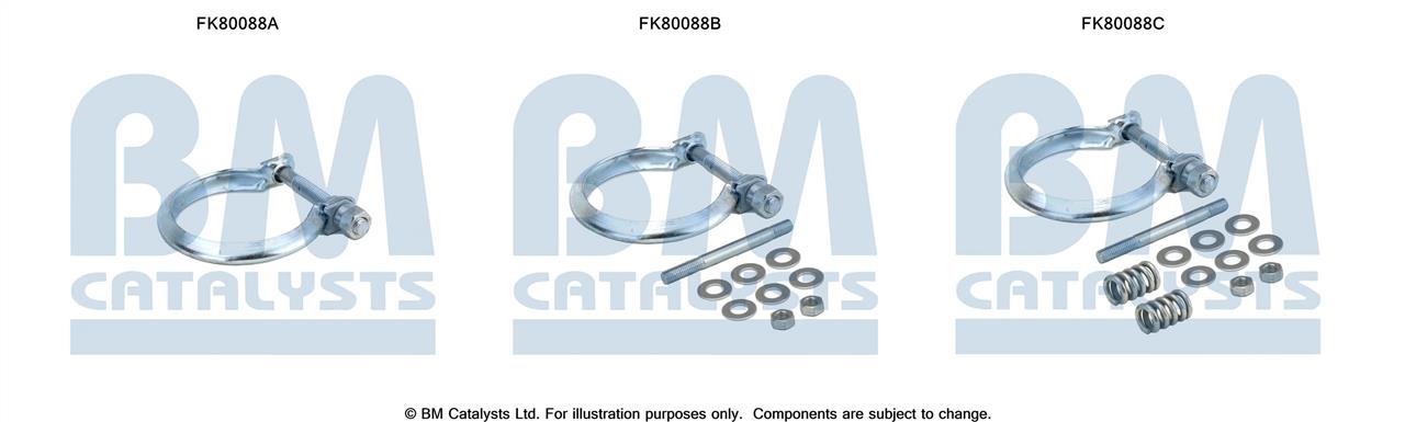BM Catalysts FK80088 Mounting Kit, catalytic converter FK80088