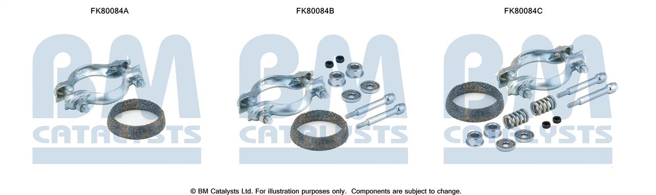 BM Catalysts FK80084 Mounting Kit, catalytic converter FK80084