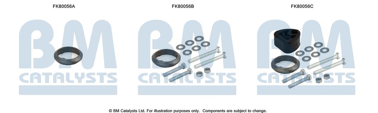 BM Catalysts FK80056 Mounting Kit, catalytic converter FK80056