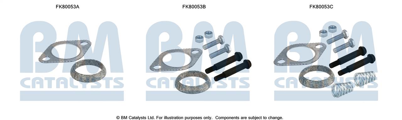 BM Catalysts FK80053 Mounting Kit, catalytic converter FK80053