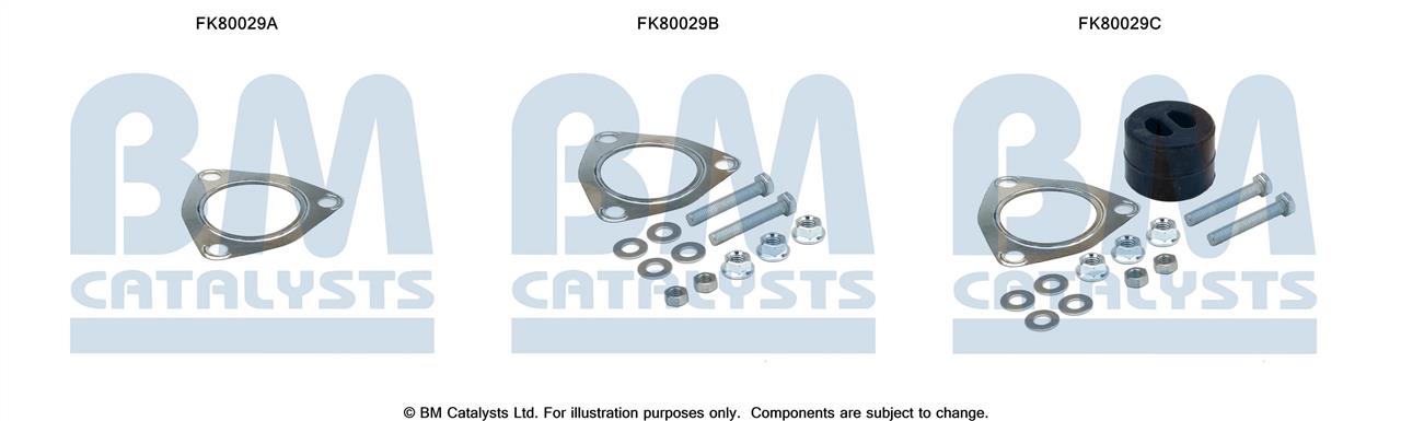 BM Catalysts FK80029 Mounting Kit, catalytic converter FK80029