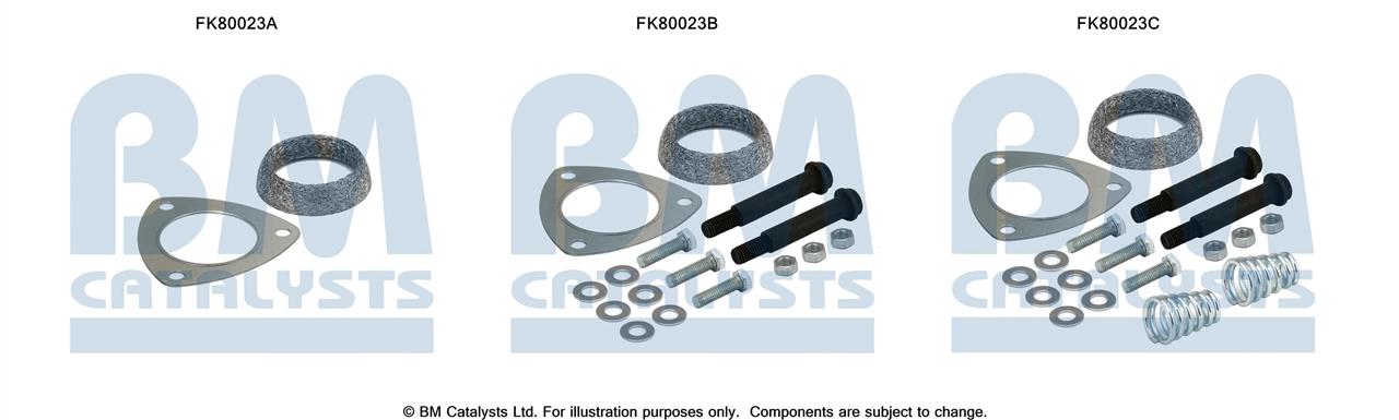 BM Catalysts FK80023 Mounting Kit, catalytic converter FK80023
