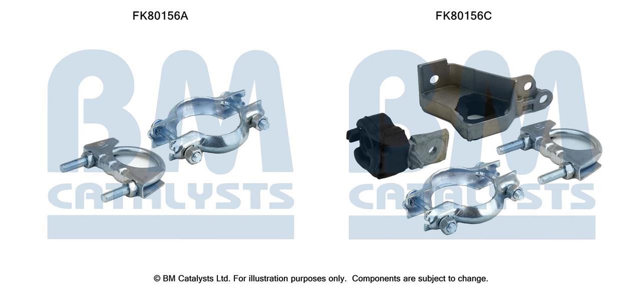 BM Catalysts FK80156 Mounting Kit, catalytic converter FK80156